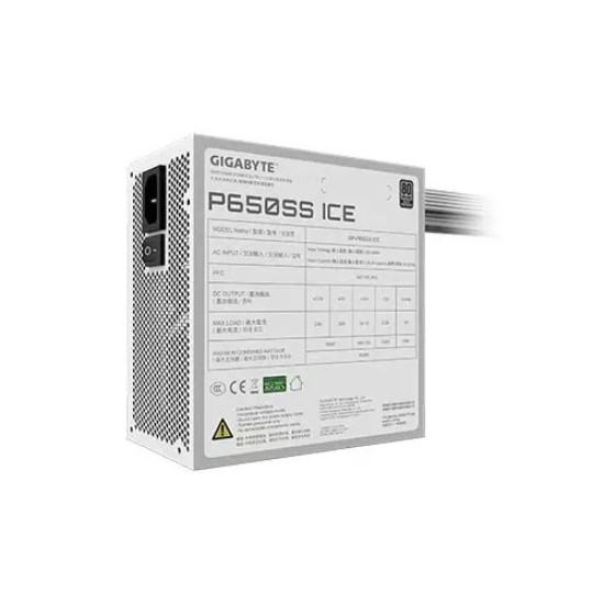 Gigabyte P650SS ICE 650W Non-Modular 80 Plus Silver Power Supply (White)