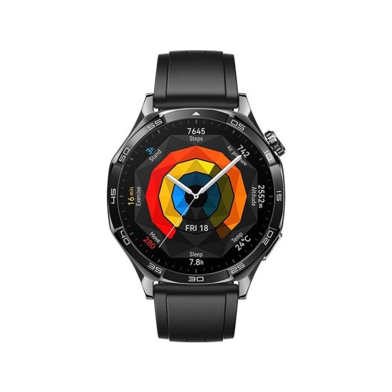 Huawei Watch GT5 Black with Black Fluoroelastomer Strap 46mm GPS Bluetooth Calling Smart Watch