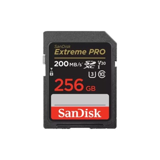 SanDisk Extreme PRO 256GB 200mbps SDHC And SDXC UHS-I Memory Card