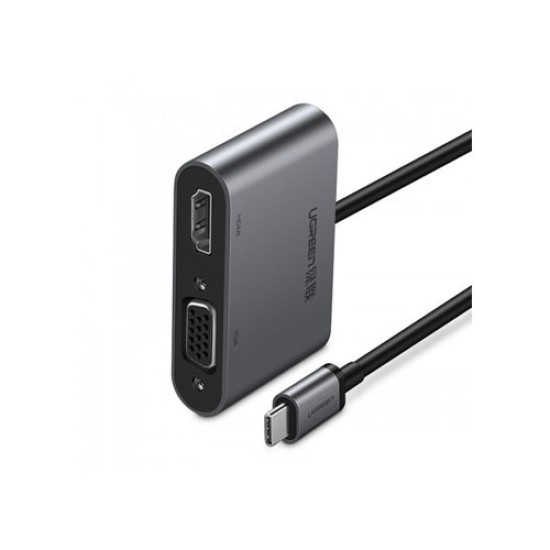 UGreen USB-C to HDMI+VGA Converter with PD Gray